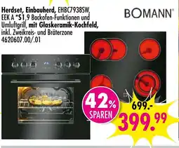 Möbel Boss Bomann herdset, einbauherd, ehbc7938sw Angebot