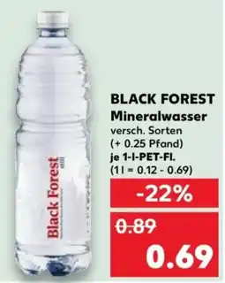 Kaufland BLACK FOREST Mineralwasser Angebot