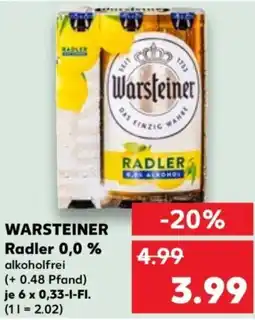Kaufland WARSTEINER Radler 0,0% Angebot