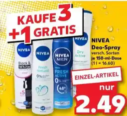 Kaufland NIVEA Deo-Spray Angebot