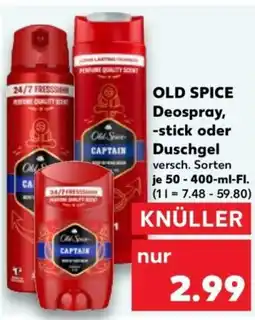Kaufland OLD SPICE Deospray, stick oder Duschgel Angebot