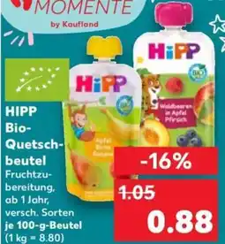 Kaufland HIPP Bio- Quetsch beutel Angebot
