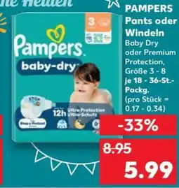 Kaufland PAMPERS Pants oder Windeln Angebot