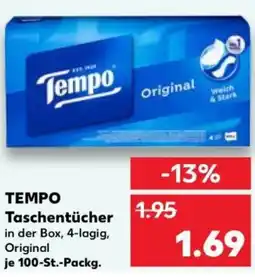 Kaufland TEMPO Taschentücher Angebot