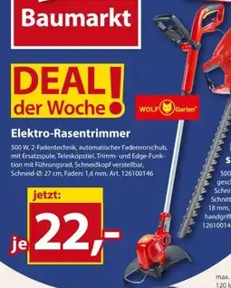 Sonderpreis Baumarkt WOLF Garten Elektro-Rasentrimmer Angebot