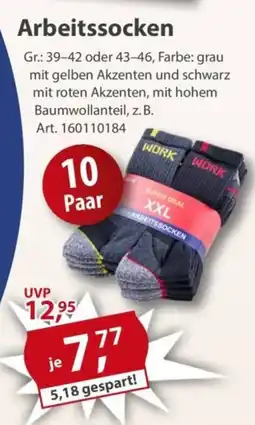Sonderpreis Baumarkt Work Arbeitssocken 10 Paar Angebot