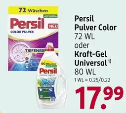 Rossmann Persil Pulver Color oder Kraft-Gel Universal Angebot