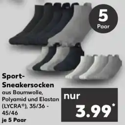 Kaufland Sport- Sneakersocken Angebot