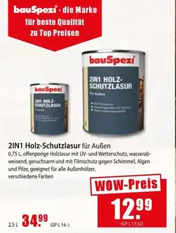 bauSpezi bauSpezi 2IN1 Holz-Schutzlasur für Außen Angebot