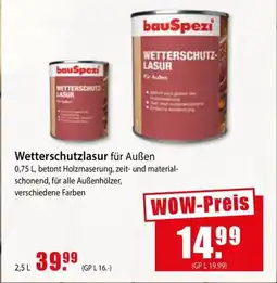 bauSpezi bauSpezi Wetterschutzlasur für Außen Angebot