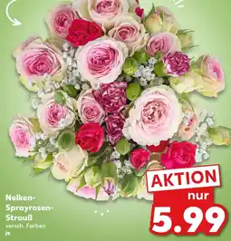 Kaufland Nelken Sprayrosen Strauß Angebot