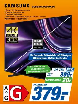 expert Techno Land SAMSUNG GU55U8099FUXZG Angebot