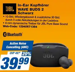 expert Techno Land JBL In-Ear Kopfhörer JBL WAVE BUDS 2 Schwarz Angebot