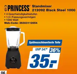 expert Techno Land PRINCESS Standmixer 212092 Black Steel 1000 Angebot