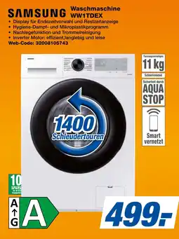 expert Techno Land SAMSUNG Waschmaschine WW1TDEX Angebot