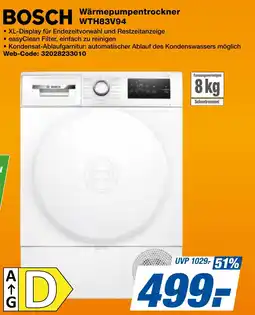 expert Techno Land BOSCH Wärmepumpentrockner WTH83V94 Angebot