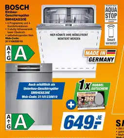 expert Techno Land BOSCH Einbau- Geschirrspüler SMI4EAS30E Angebot