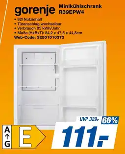expert Techno Land gorenje Minikühlschrank R39EPW4 Angebot