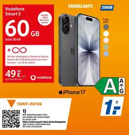 expert Techno Land iPhone 17 + Vodafone Smart S Angebot