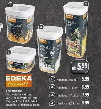 Scheck-in-Center Edeka Zuhause Vorratsdose Angebot