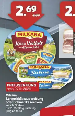 Famila Nord West Milkana Schmelzkäsezubereitung oder Schmelzkäseecken Angebot