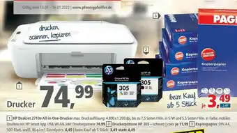 Pfennigpfeiffer Drucker Hp Deskjet 2710e All-in-one-drucker Max Druckerpatrone Hp 305 Angebot