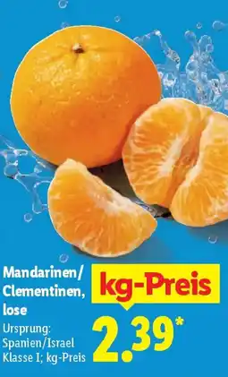 Lidl Mandarinen/ Clementinen, lose Angebot