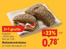 Lidl Weltmeisterbrötchen Angebot