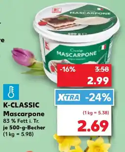 Kaufland K-CLASSIC Mascarpone Angebot
