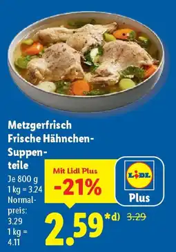 Lidl Metzgerfrisch Frische Hähnchen- Suppenteile Angebot