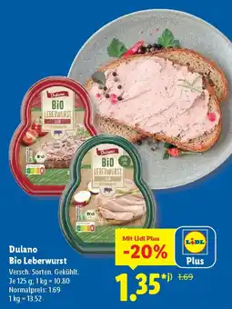 Lidl Dulano Bio Leberwurst Angebot