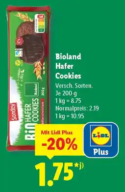 Lidl Bioland Hafer Cookies Angebot