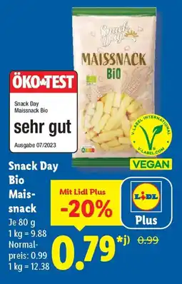 Lidl Snack Day bio Maissnack Angebot