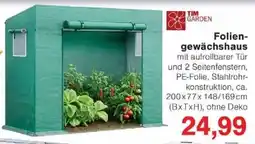 Jawoll TIM GARDEN Folien gewächshaus Angebot
