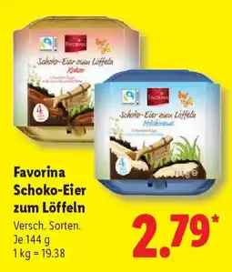 Lidl Favorina Schoko-Eier zum Löffeln Angebot