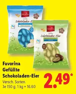 Lidl Favorina Gefüllte Schokoladen-Eier Angebot