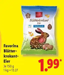 Lidl Favorina Blätterkrokant- Eier Angebot