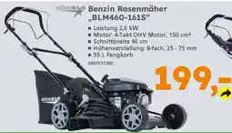 Globus Baumarkt WOODSTAR Benzin Rasenmäher ,,BLM460-161S" Angebot