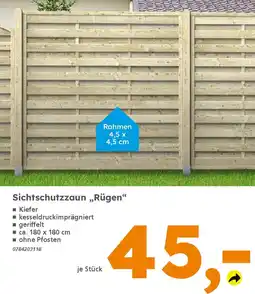 Globus Baumarkt Sichtschutzzaun „Rügen" Angebot
