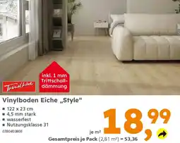 Globus Baumarkt TrendLine Vinylboden Eiche „Style" Angebot