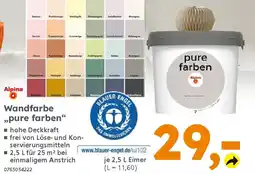 Globus Baumarkt Alpina Wandfarbe »pure farben" Angebot