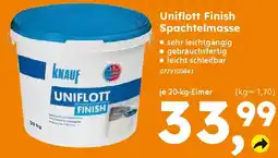 Globus Baumarkt KNAUF Uniflott Finish Spachtelmasse Angebot