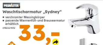 Globus Baumarkt PRIMASTER Waschtischarmatur „Sydney" Angebot