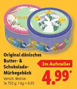 Lidl Original dänisches Butter- & Schokolade Murbegeback Angebot