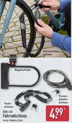 Aldi Nord RIDE+GO Fahrradschloss Angebot