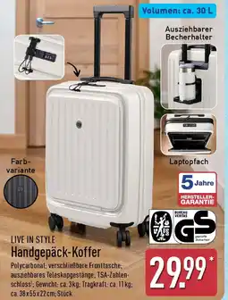 Aldi Nord LIVE IN STYLE Handgepäck-Koffer Angebot