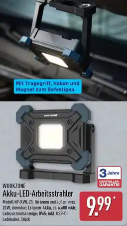 Aldi Nord WORKZONE Akku-LED-Arbeitsstrahler Angebot