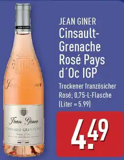 Aldi Nord JEAN GINER Cinsault Grenache Rosé Pays d'Oc IGP Angebot