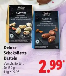 Lidl Deluxe Schokolierte Datteln Angebot