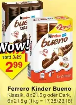 Jawoll Ferrero Kinder Bueno Angebot